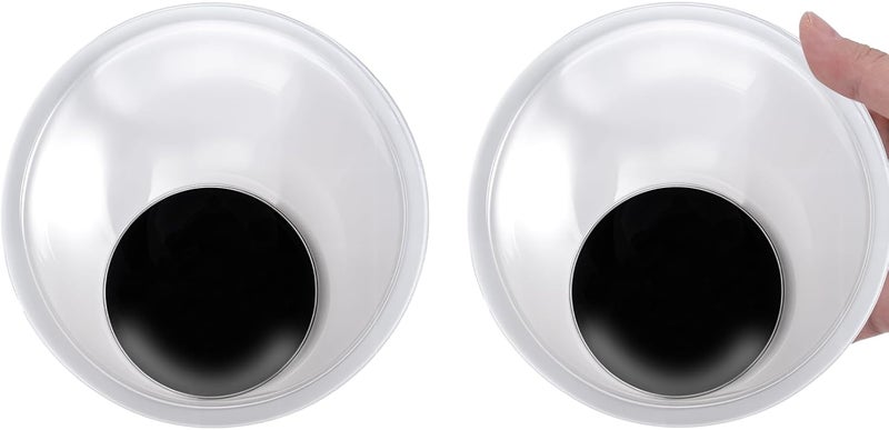 Grevosea 2Pcs Giant Googly Eyes, 5.9 Inches Large Googly Eyes with Self Adhesive Black White Plastic Big Wiggle Eyes for DIY Craft Decorations and Christmas Ornaments - Image 1